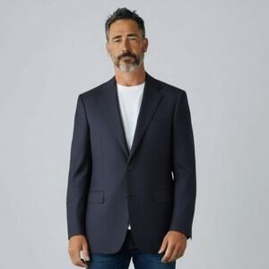 Belvest for‎ Barneys Blazer 40R Navy Pinstripe Super 100s Wool  Made In Italy